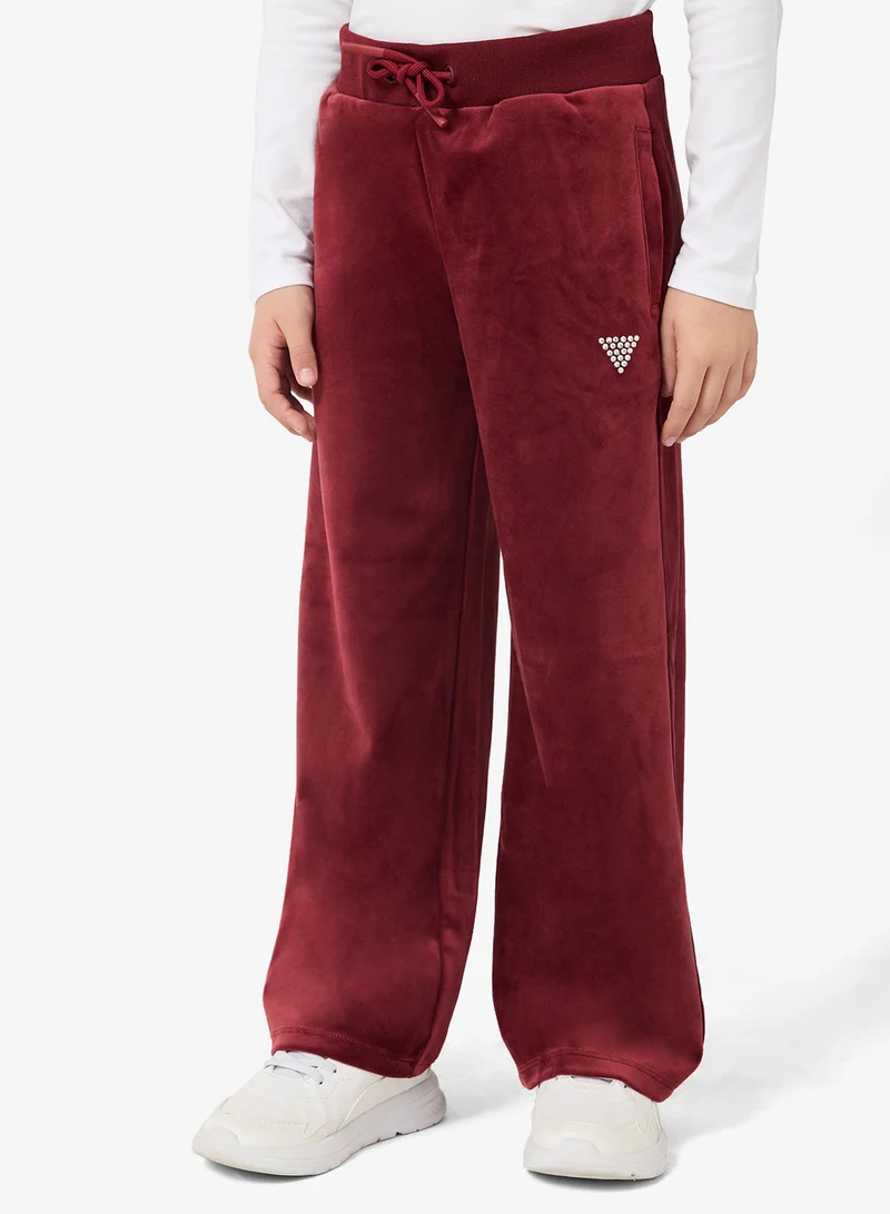 جس بنطلون رياضي مخملي للأطفال